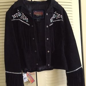 Ladies Leather Western Style Jacket